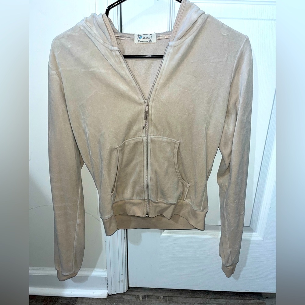 Velour zip up jacket